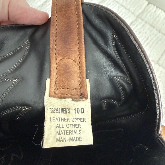 Masterson Mens Western Pull On Work Cowboy Boots Size 10D Leather Rugged - Picture 4 of 13